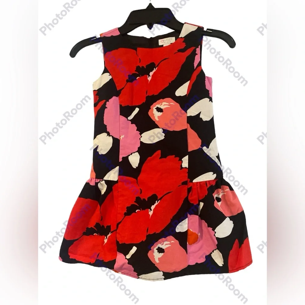 Children's Place girls Floral Print Dress Size 4 sleeveless, bright color